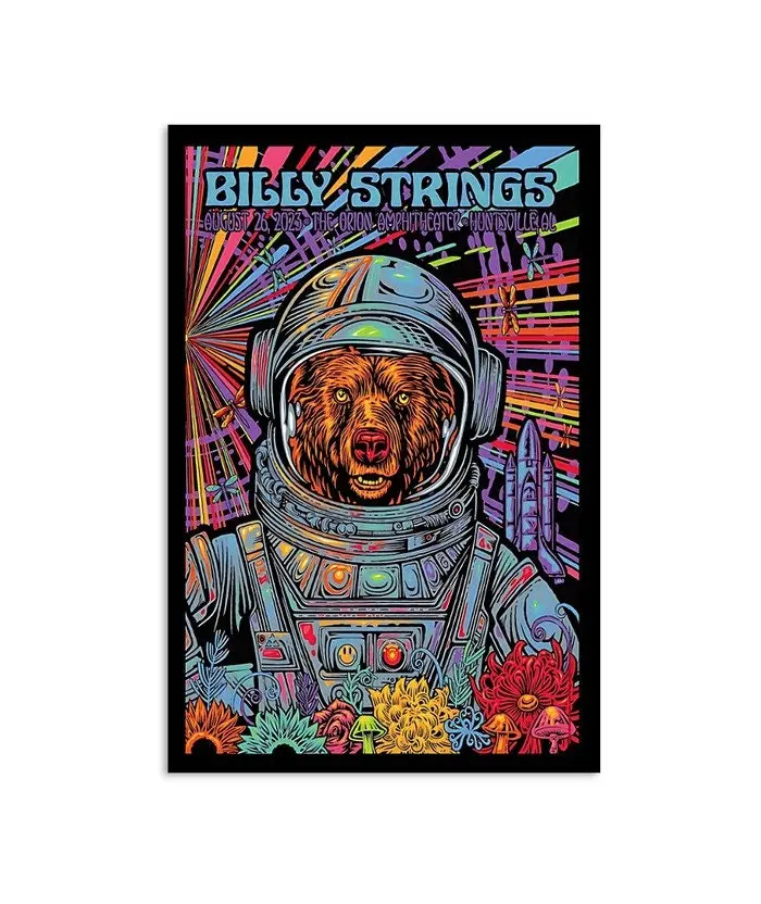 Billy Strings Tour 2023 August 25, 26 The Orion Amphitheater, Huntsville, AL Poster Meaningful Gift For Family Gift For Boyfriend Valentine Gift Birthday Gift Holiday Gift