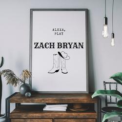 Alexa, Play Zach Bryan Poster - Meaningful Gift For Family Gift For Boyfriend Valentine Gift Birthday Gift Holiday Gift
