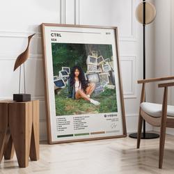 SZA CTRL Album Cover Poster, SZA Ctrl Poster Meaningful Gift For Family Gift For Boyfriend Valentine Gift Birthday Gift Holiday Gift