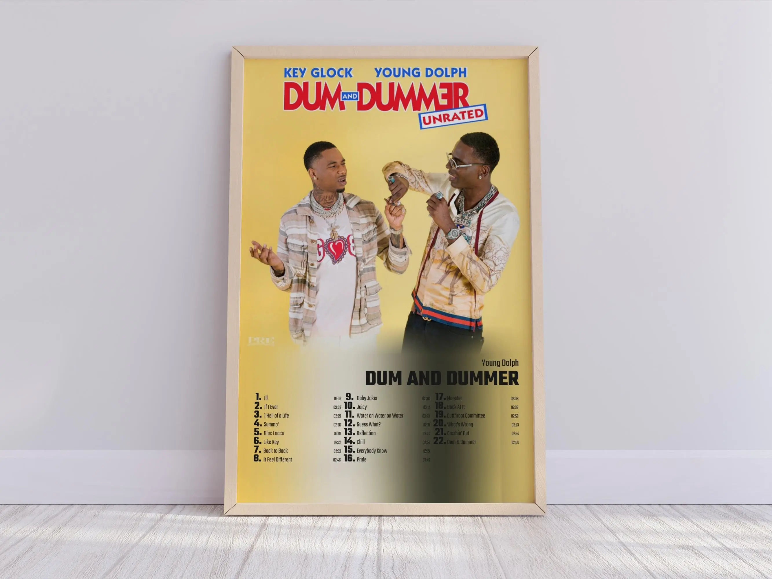Young Dolph - Dum And Dummer Album Cover Poster Meaningful Gift For Family Gift For Boyfriend Valentine Gift Birthday Gift Holiday Gift