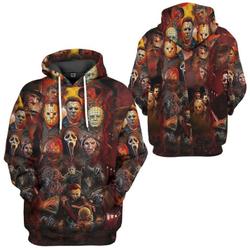 Halloween Horror Characters 3D Hoodie