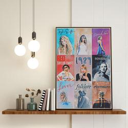 Taylor Album Poster Canvas, TS 1989 The Eras tour Concert Poster Meaningful Gift For Family Gift For Boyfriend Valentine Gift Birthday Gift Holiday Gift