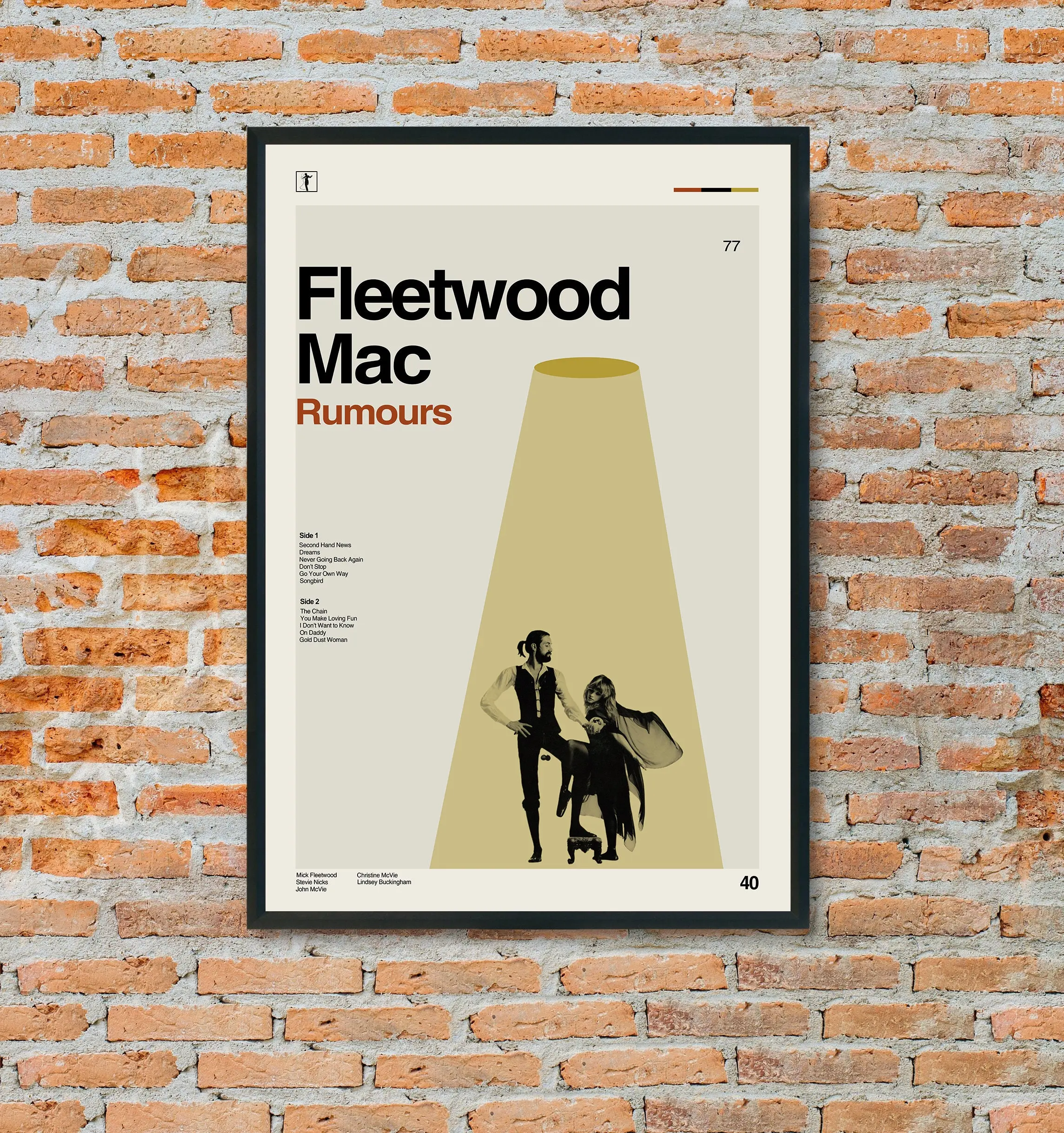 Fleetwood Mac Poster, Fleetwood Mac Movie Poster Meaningful Gift For Family Gift For Boyfriend Valentine Gift Birthday Gift Holiday Gift