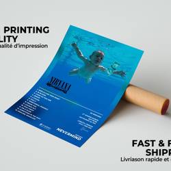 Album Poster Nevermind by Nirvana | Nirvana Poster Album Meaningful Gift For Family Gift For Boyfriend Valentine Gift Birthday Gift Holiday Gift