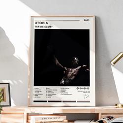 Travis Utopia Album Cover Poster, Travis Utopia Poster Meaningful Gift For Family Gift For Boyfriend Valentine Gift Birthday Gift Holiday Gift