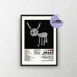 Drake Poster / For All The Dogs Poster, Album Cover Poster Meaningful Gift For Family Gift For Boyfriend Valentine Gift Birthday Gift Holiday Gift