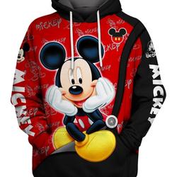Christmas Mickey Hoodie, Custom Mickey Mouse Hoodie Men, Minnie Hoodie Women, Disney 3D Hoodie