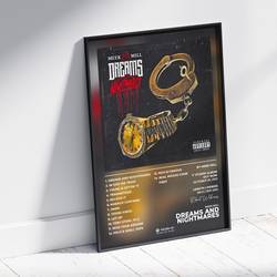 Album Poster Dreams And Nightmares Meek Mill | Meek Mill Poster Meaningful Gift For Family Gift For Boyfriend Valentine Gift Birthday Gift Holiday Gift