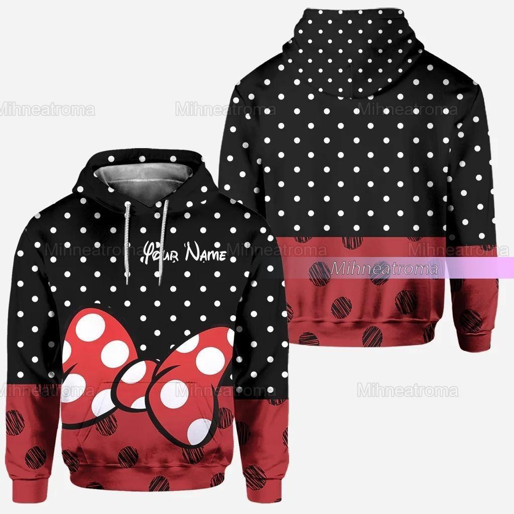 Christmas Mickey Hoodie, Custom Mickey Mouse Hoodie Men, Minnie Hoodie Women, Disney 3D Hoodie