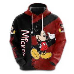 Christmas Mickey Hoodie, Custom Mickey Mouse Hoodie Men, Minnie Hoodie Women, Disney 3D Hoodie