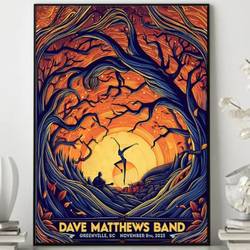 Dave Matthews Band Tour Greenville November 8th, 2023 Poster Meaningful Gift For Family Gift For Boyfriend Valentine Gift Birthday Gift Holiday Gift
