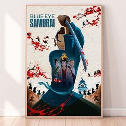 Blue Eye Samurai Poster, Blue Eye Samurai Print Art Poster, Anime Poster Meaningful Gift For Family Gift For Boyfriend Valentine Gift Birthday Gift Holiday Gift