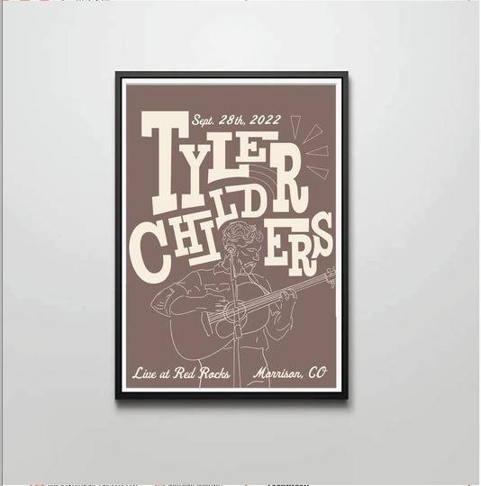 Tyler Childers Red Rocks Concert 2022 Poster Meaningful Gift For Family Gift For Boyfriend Valentine Gift Birthday Gift Holiday Gift