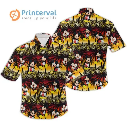 Mickey mouse hawaiian shirt Gift For Your Girlfriend Boyfriend Gift For Love Gift For Friend Best Valentine Present Holiday Gift