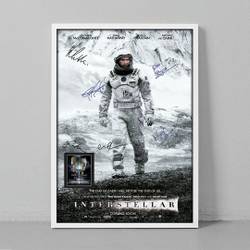 Interstellar Signed Movie Poster  and Ready to Hang Meaningful Gift For Family Gift For Boyfriend Valentine Gift Birthday Gift Holiday Gift