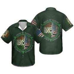 Irish By Blood Irish St Patricks Day Hawaiian Shirt Gift For Your Girlfriend Boyfriend Gift For Love Gift For Friend Best Valentine Present Holiday Gift