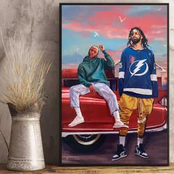 J Cole & Kendrick Lamar  Poster Meaningful Gift For Family Gift For Boyfriend Valentine Gift Birthday Gift Holiday Gift