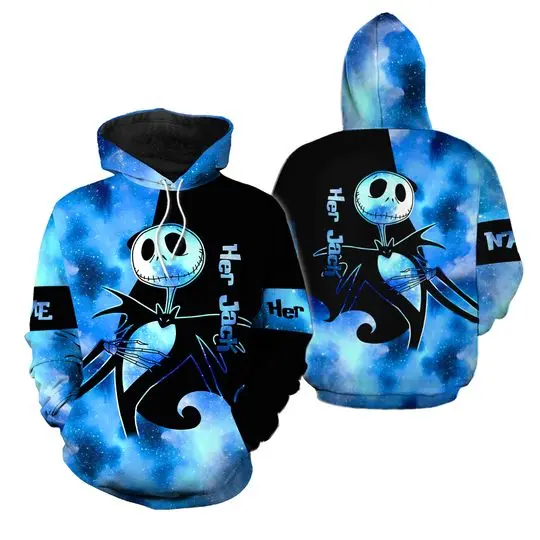 Jack And Sally Couple Hoodies, Her Jack His Sally Couple Hoodie