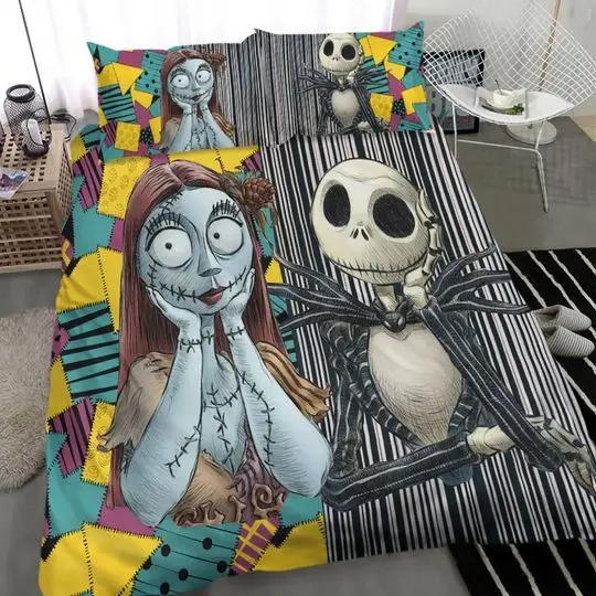 Jack And Sally Bedding Set Gift For Your Girlfriend Boyfriend Gift For Love Gift For Friend Best Valentine Present Holiday Gift