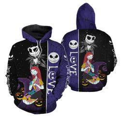 Jack Skellington and Sally 3D Hoodie