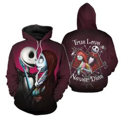 Jack Skellington And Sally Hoodie, The Nightmare Before Christmas 3D Hoodie