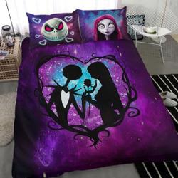 Jack Skellington and Sally Nightmare Couple Before Christmas Bedding SetsGift For Your Girlfriend Boyfriend Gift For Love Gift For Friend Best Valentine Present Holiday Gift