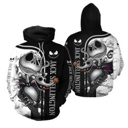 Jack Skellington Halloween Skull Princess Disney 3D Hoodie