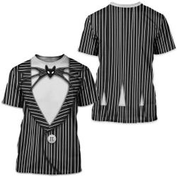 Jack Skellington Shirt, Nightmare Before Christmas Costume 3D T-shirt Meaningful Gift For Family Gift For Boyfriend Valentine Gift