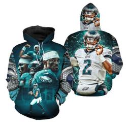 Jalen Hurts Helmet Match Hoodie 3D Vintage
