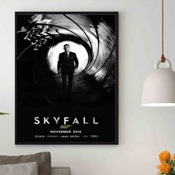 James Bond SkyFall Movie Poster Meaningful Gift For Family Gift For Boyfriend Valentine Gift Birthday Gift Holiday Gift
