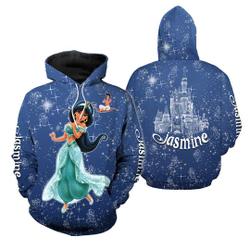 Jasmine Princess Disney Hoodie, 3D Hoodie