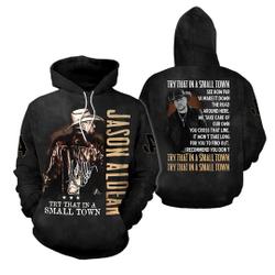 Jason Aldean Small Town Country Song Lyrics 3D Hoodies