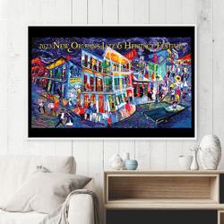 Jazz Fest 2023 Premium Matte Vertical Poster Meaningful Gift For Family Gift For Boyfriend Valentine Gift Birthday Gift Holiday Gift