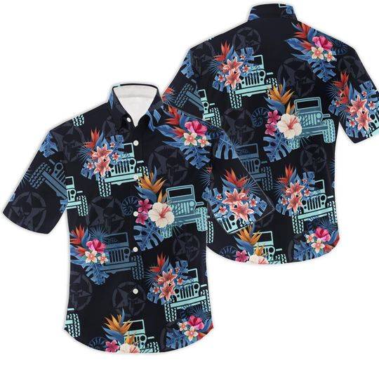 Jeep Car Hawaiian Summer Shirt Gift For Your Girlfriend Boyfriend Gift For Love Gift For Friend Best Valentine Present Holiday Gift