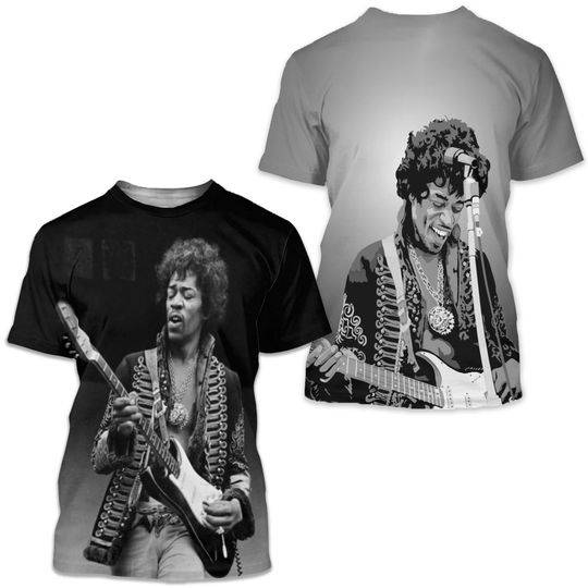 Jimi Hendrix Shirt 3D, Rock Band Shirt 3D Meaningful Gift For Family Gift For Boyfriend Valentine Gift