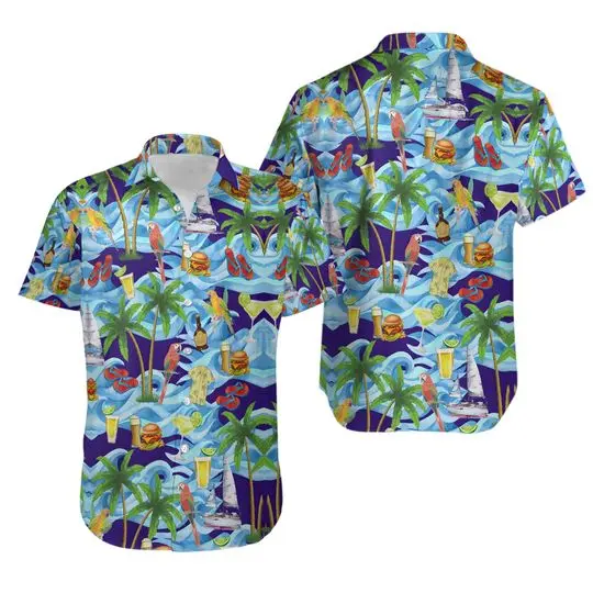 Jimmy Buffett Inspired Hawaiian Shirt Gift For Your Girlfriend Boyfriend Gift For Love Gift For Friend Best Valentine Present Holiday Gift