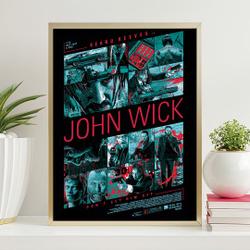 John Wick Poster, Movie Poster, Vintage Poster Meaningful Gift For Family Gift For Boyfriend Valentine Gift Birthday Gift Holiday Gift
