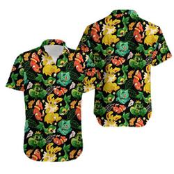 Jolteon PKM Hawaiian Shirt Gift For Your Girlfriend Boyfriend Gift For Love Gift For Friend Best Valentine Present Holiday Gift