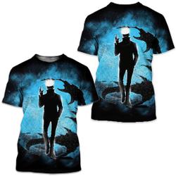 Jujutsu Satoru Anime Printed T-Shirt Meaningful Gift For Family Gift For Boyfriend Valentine Gift
