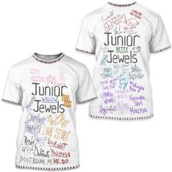 Junior Jewels ft. The Eras Tour Movie Setlist 3D T-shirt Meaningful Gift For Family Gift For Boyfriend Valentine Gift