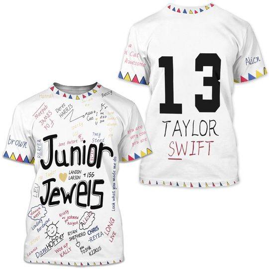 Junior Jewels Shirt, Custom Name and Number Taylor Shirt, You Belong With Me Outfit Meaningful Gift For Family Gift For Boyfriend Valentine Gift