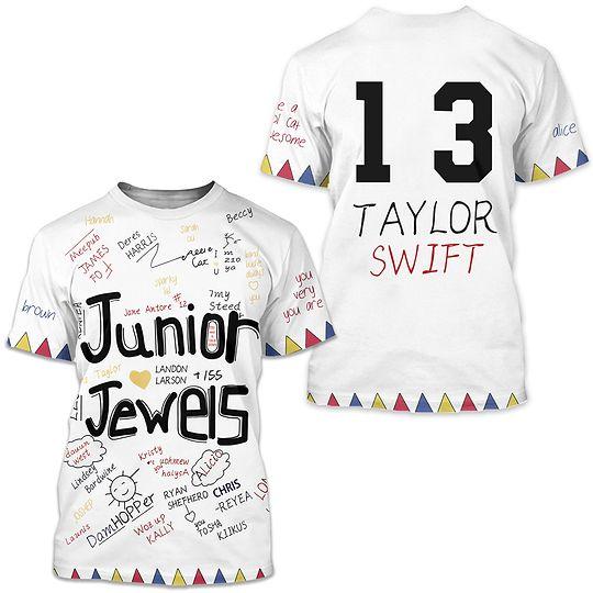 Junior Jewels Taylor Inspired Unisex Allover Print Tshirt Meaningful Gift For Family Gift For Boyfriend Valentine Gift
