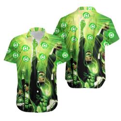 Justice League Green Lantern 3D Print Hawaiian Shirt Gift For Your Girlfriend Boyfriend Gift For Love Gift For Friend Best Valentine Present Holiday Gift