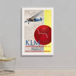K.L.M. Amsterdam-Batavia Vintage  1930 Premium Matte Vertical Poster Meaningful Gift For Family Gift For Boyfriend Valentine Gift Birthday Gift Holiday Gift