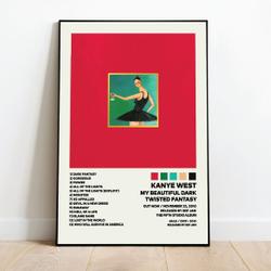 Kanye West Poster / My Beautiful Dark Twisted Fantasy Meaningful Gift For Family Gift For Boyfriend Valentine Gift Birthday Gift Holiday Gift