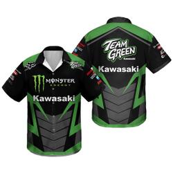 Kawasaki Racing Team Hawaiian Shirt Gift For Your Girlfriend Boyfriend Gift For Love Gift For Friend Best Valentine Present Holiday Gift