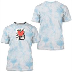 Keith Haring T-shirt Pop Art Two Figures Holding Heart Graffiti Meaningful Gift For Family Gift For Boyfriend Valentine Gift