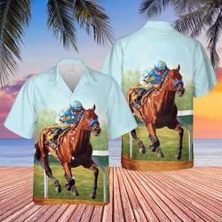 Kentucky Derby Horse Racing 3D Hawaiian Shirt Gift For Your Girlfriend Boyfriend Gift For Love Gift For Friend Best Valentine Present Holiday Gift