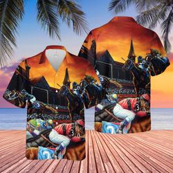 Kentucky Derby Horse Racing Hawaiian Shirt Gift For Your Girlfriend Boyfriend Gift For Love Gift For Friend Best Valentine Present Holiday Gift