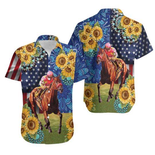 Kentucky Derby Horse Racing Hawaiian Shirt Gift For Your Girlfriend Boyfriend Gift For Love Gift For Friend Best Valentine Present Holiday Gift